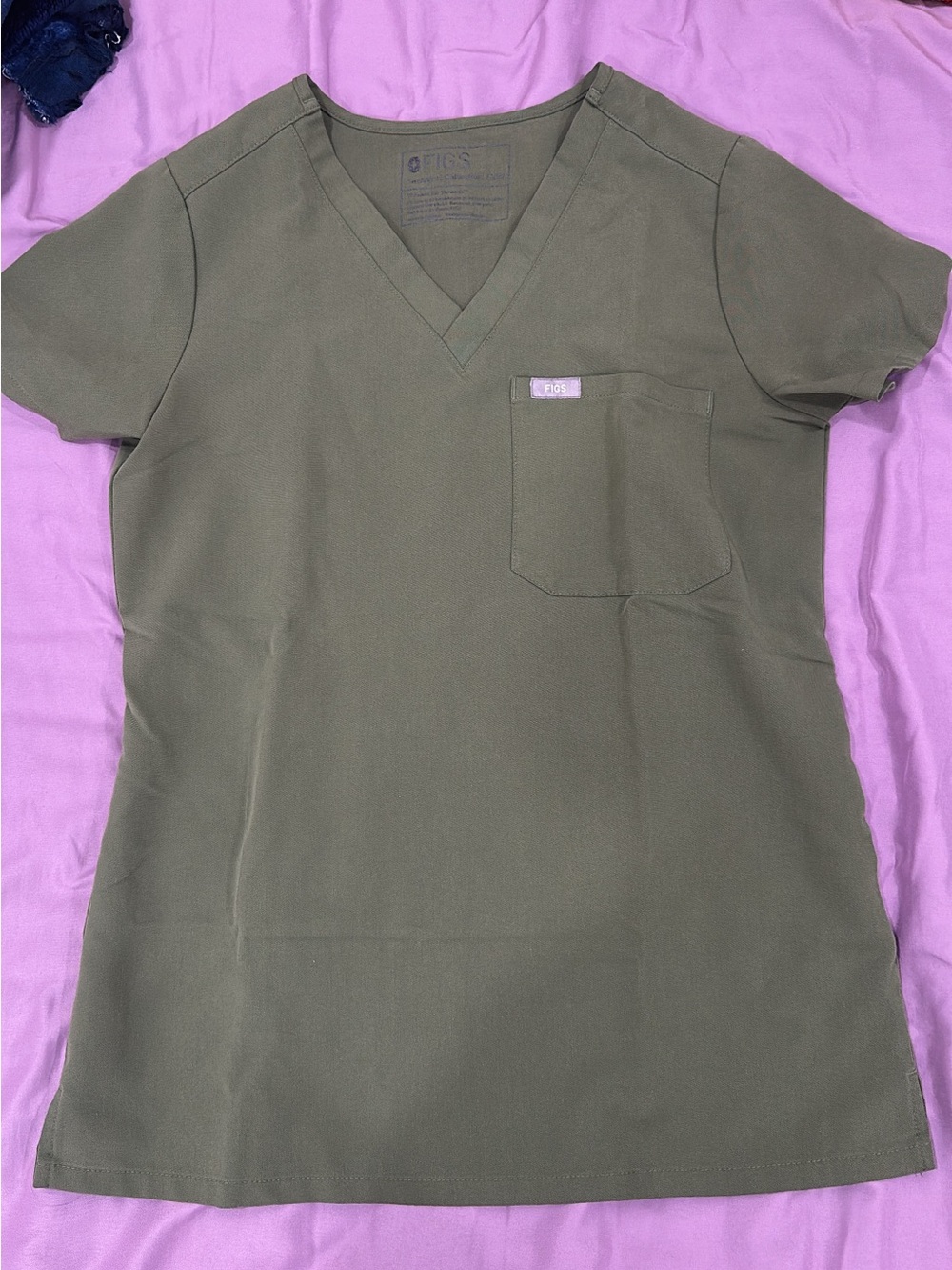 Figs Used Scrubs Olive Green Set